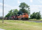 A northbound coal train approaches Country Club Road 